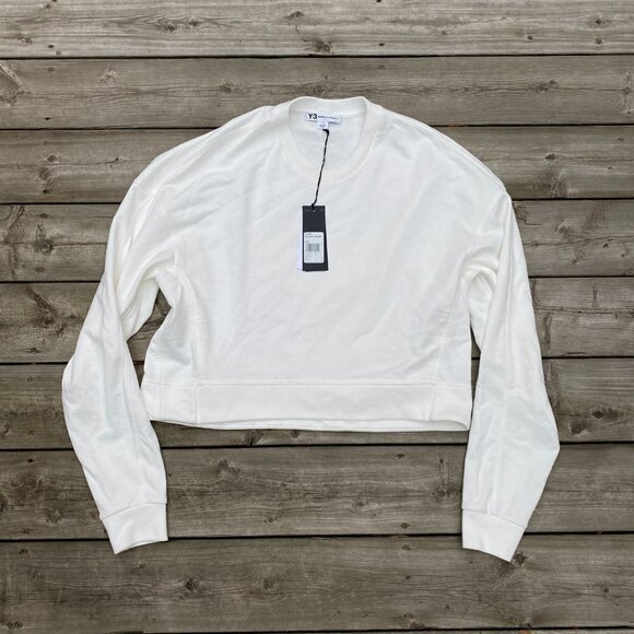BNWT Adidas X Yohji Yamamoto Y3 Cropped Yohji Love Youth Sweatshirt Large - Picture 5 of 9